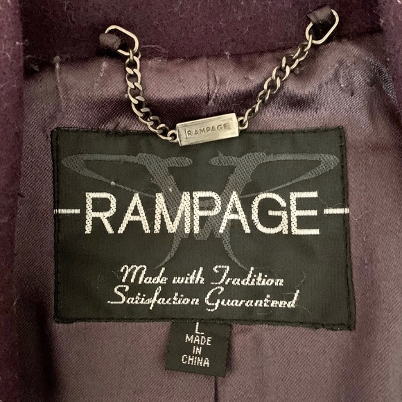 Rampage Dark Purple Winter Peacoat - Picture 3 of 5